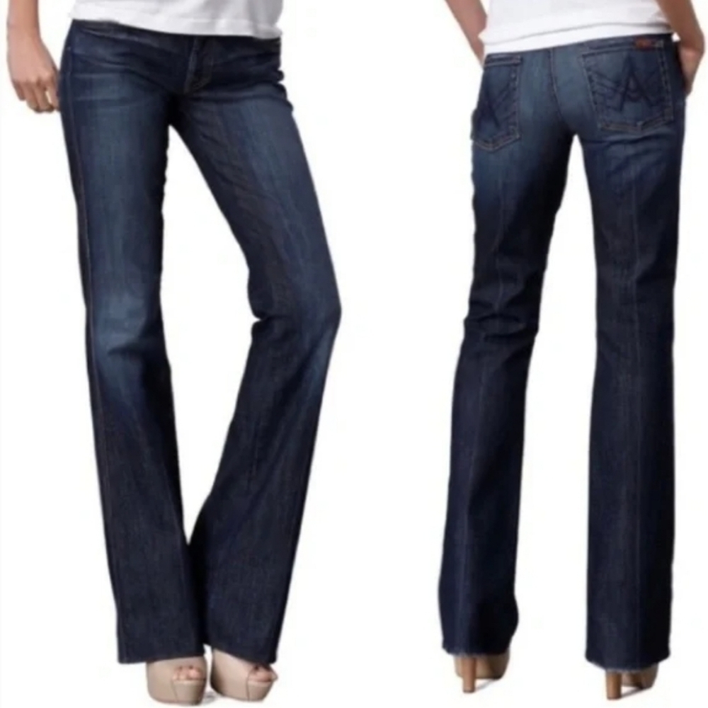 7 For All Mankind 'A' Pocket Boot Cut Jeans Mid Rise 28